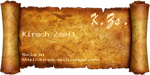 Kirsch Zsolt névjegykártya